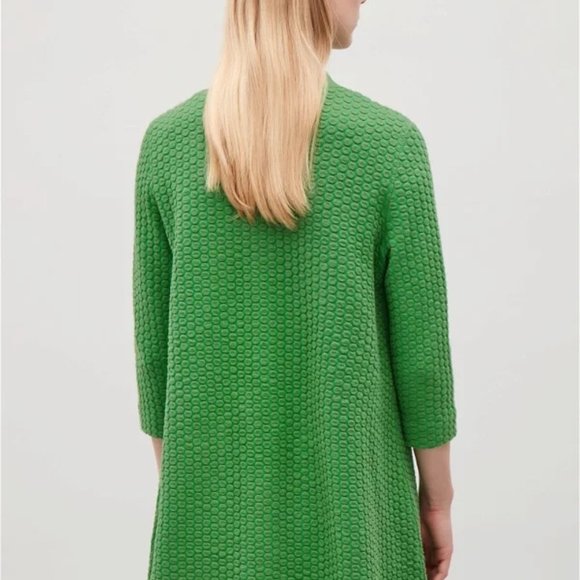 COS Jacquard Knit Coat | Size S, Kelly Green - Picture 4 of 6
